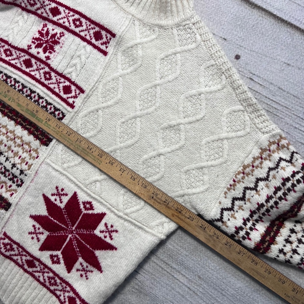 American Eagle Fair Isle Patchwork Mock Neck Swea… - image 4